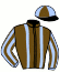 casaque portée par Hardouin E. jockey du cheval de course VIENNA WOODS, information pmu ZETURF