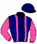 casaque portée par Perrette Q. jockey du cheval de course SPINNING RAINBOWS, information pmu ZETURF