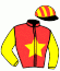 casaque portée par Boisseau L. jockey du cheval de course LA VALETTA, information pmu ZETURF