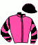 casaque portée par Bachelot T. jockey du cheval de course QU'HUBO, information pmu ZETURF