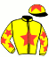 casaque portée par Crastus A. jockey du cheval de course LILA STAR, information pmu ZETURF