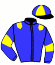 casaque portée par Pouchin A. jockey du cheval de course WISHUPONASTAR, information pmu ZETURF