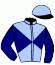 casaque portée par Veron F. jockey du cheval de course CRISALSA, information pmu ZETURF