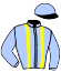 casaque portée par Mosse G. jockey du cheval de course PENNINE HILLS, information pmu ZETURF