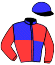 casaque portée par Berge C. jockey du cheval de course WALDERSEE, information pmu ZETURF
