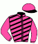 casaque portée par Eon Mlle M. jockey du cheval de course RED NUDE ROUGE, information pmu ZETURF