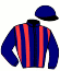 casaque portée par Besnier H. jockey du cheval de course TORPEN, information pmu ZETURF