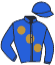 casaque portée par Piechulek R. jockey du cheval de course FANTASTIC MOON, information pmu ZETURF