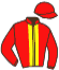 casaque portée par Bachelot T. jockey du cheval de course STEP MORNING, information pmu ZETURF