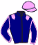 casaque portée par Bails Mlle L. jockey du cheval de course SILVER SILK, information pmu ZETURF