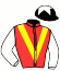 casaque portée par Bails Mlle L. jockey du cheval de course ARMORIGENE, information pmu ZETURF