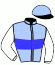 casaque portée par Madamet A. jockey du cheval de course ANIELSKA, information pmu ZETURF