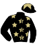 casaque portée par Seguy V. jockey du cheval de course AMALYA, information pmu ZETURF