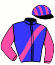 casaque portée par Grosso Mlle L. jockey du cheval de course MEISHO VELITE, information pmu ZETURF