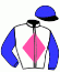 casaque portée par Crouch H. jockey du cheval de course STOP THE CAVALRY, information pmu ZETURF