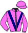 casaque portée par Poggionovo Mme Lau. jockey du cheval de course KARNAC, information pmu ZETURF