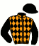 casaque portée par Madamet A. jockey du cheval de course JOUVANCELLE, information pmu ZETURF