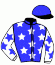 casaque portée par Eon Mlle M. jockey du cheval de course GAILLARD, information pmu ZETURF