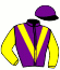 casaque portée par Pouchin A. jockey du cheval de course RED JOY, information pmu ZETURF
