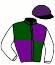 casaque portée par Mangione R. jockey du cheval de course LADY LOU, information pmu ZETURF