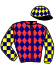 casaque portée par Eon Mlle M. jockey du cheval de course AND WE DANCED, information pmu ZETURF