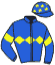 casaque portée par Barzalona M. jockey du cheval de course LUCY GALESTE, information pmu ZETURF