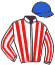 casaque portée par Guyon M. jockey du cheval de course ALISTO KING, information pmu ZETURF