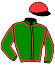 casaque portée par Demuro C. jockey du cheval de course EAU DE COLOGNE, information pmu ZETURF