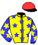 casaque portée par Daougabel M. jockey du cheval de course FAIS MOI SIGNE (FR), information pmu ZETURF