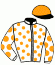 casaque portée par Thomas Ron. jockey du cheval de course RUBAUD (FR), information pmu ZETURF