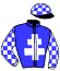 casaque portée par Ouvrie F. jockey du cheval de course GODZILLA VICI (FR), information pmu ZETURF