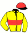 casaque portée par Blondel F. jockey du cheval de course COEUR MACEN (FR), information pmu ZETURF