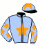 casaque portée par Velon Mlle M. jockey du cheval de course PAPA WINNER (FR), information pmu ZETURF