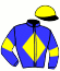 casaque portée par Ganbat B. jockey du cheval de course WALDKAUZ (FR), information pmu ZETURF
