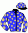 casaque portée par Roussel Ale. jockey du cheval de course FRENCH PEGASUS (FR), information pmu ZETURF