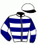 casaque portée par Besnier H. jockey du cheval de course UCHRONIQUE (FR), information pmu ZETURF