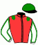 casaque portée par Rozzoni A. jockey du cheval de course HARDI DU DOUBS, information pmu ZETURF