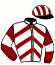 casaque portée par Bry J. jockey du cheval de course ECRINROSE, information pmu ZETURF