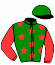 casaque portée par Tintillier A. jockey du cheval de course ITALIA SUN, information pmu ZETURF