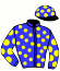 casaque portée par Foulon M. jockey du cheval de course SILVER POKER, information pmu ZETURF