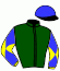 casaque portée par Piccone T. jockey du cheval de course MUSTANGO, information pmu ZETURF