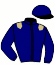 casaque portée par Champier G. jockey du cheval de course SI SCO BAY, information pmu ZETURF