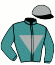 casaque portée par Crublet E. jockey du cheval de course AMERICAN PARK, information pmu ZETURF