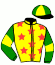 casaque portée par Piccone T. jockey du cheval de course CAPTAIN'S CHOICE, information pmu ZETURF