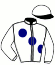 casaque portée par Mendizabal I. jockey du cheval de course RED CHARM, information pmu ZETURF