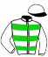 casaque portée par Demuro C. jockey du cheval de course ALPENBLUME, information pmu ZETURF casaque portée par Demuro C. jockey du cheval de course ALPENBLUME, information pmu ZETURF