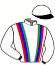 casaque portée par Weber Mlle B. jockey du cheval de course MONALIE, information pmu ZETURF