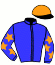 casaque portée par Barcelo Bisquerra Miq. J. jockey du cheval de course FISH DE HOUELLE, information pmu ZETURF