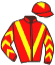casaque portée par Velon Mlle M. jockey du cheval de course PRINCESS OF AGATE, information pmu ZETURF