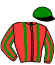 casaque portée par Jacob Q. jockey du cheval de course OBIDOS, information pmu ZETURF